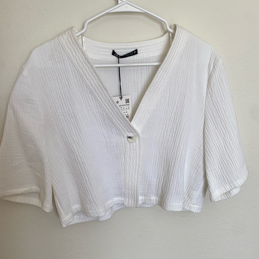 Zara Cropped Oversized Top